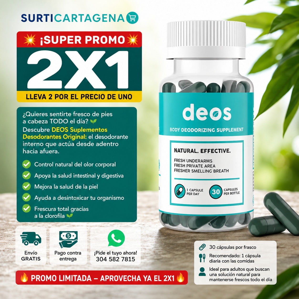 Deos suplemento desodorante interno