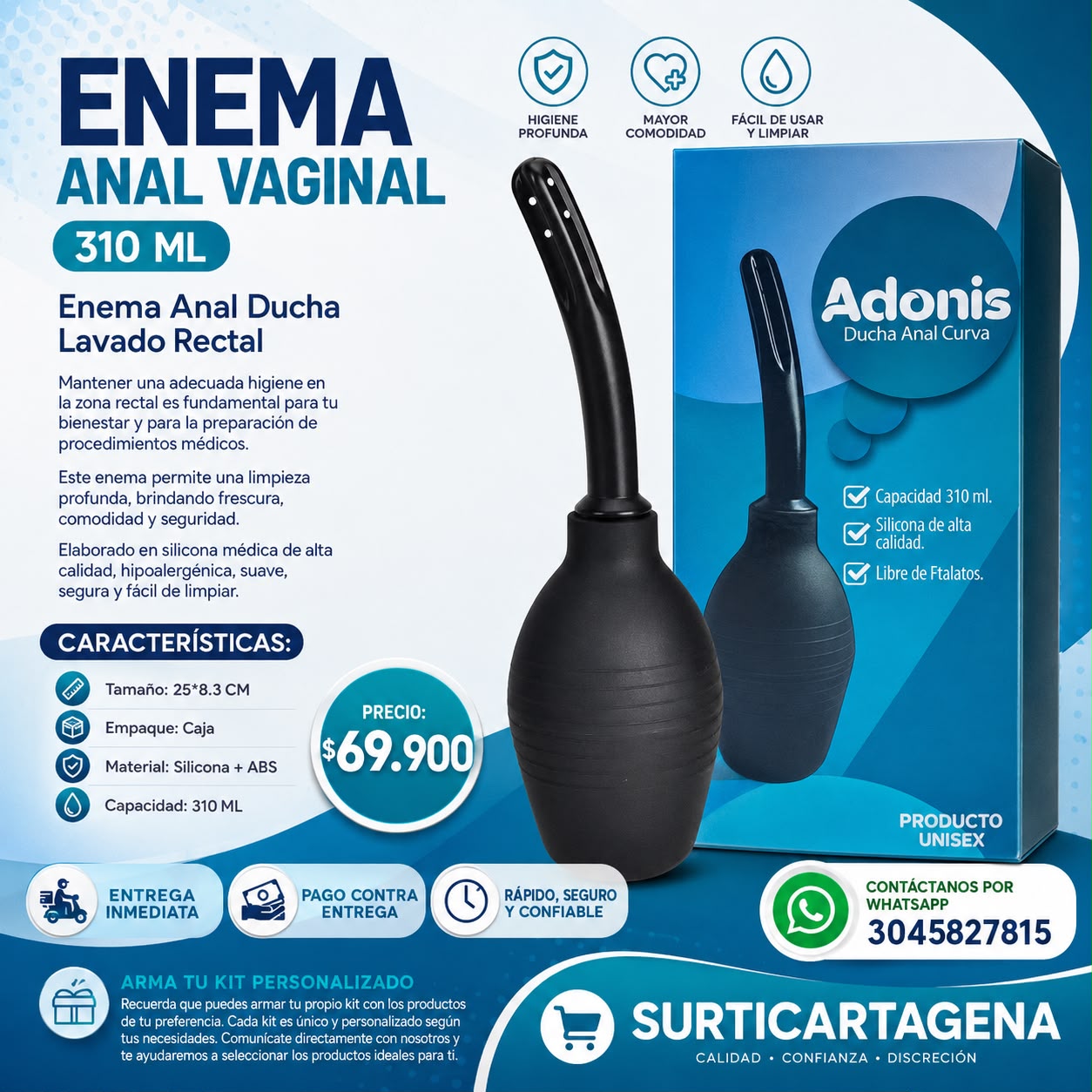 Enema anal y Vaginal 310ML